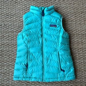 Patagonia girls down sweater vest, size S